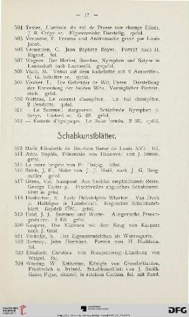 Schabkunstblätter (Nr. 513-533)