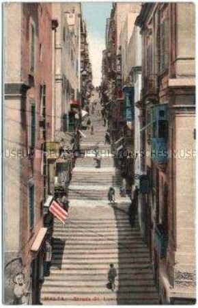 Straße in La Valetta, Malta