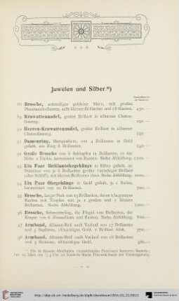 Juwelen und Silber (Nr. 88-136)