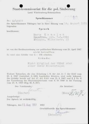 Kemmler, Marie