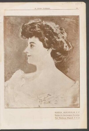 [Retrato de] María Albarrán, reina de los juegos florales