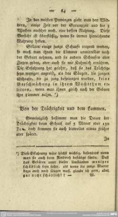 Von der Trächtigkeit und dem Lammen