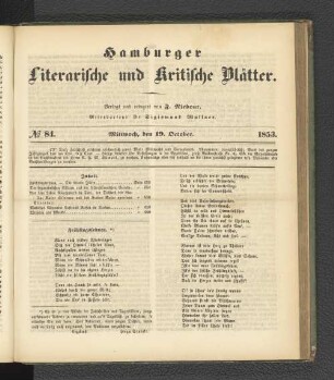 No. 84. 19. Oktober 1853