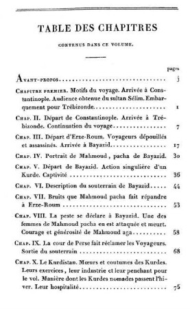 Table Des Chapitres Contenus Dans Ce Volume