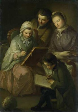 Die Kinder des Malers: Wilhelmine, Karl, Friederike und Johann Friedrich