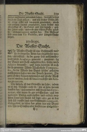Hydrops. Die Wasser-Sucht