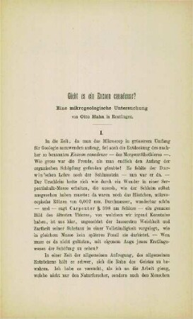 Giebt es eine Eozon canademse?