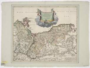 Karte von dem Herzogtum Pommern, 1:730 000, Kupferstich, um 1700