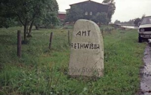 Klein Boden / Groß Boden: Grenzstein Nr. 24: Inschrift Amt Rethwisch