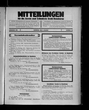 Jahrgang 1931, Hamburg, den 4. Oktober, Nummer 40