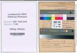 Entnazifizierung Wilhelm Willing , geb. 03.05.1910 (Kaufm.Angestellter)