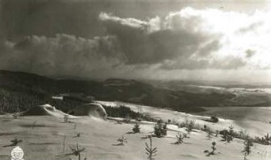 Oberlausitz. Blick vom Wachberg bei Saupsdorf zum Böhmischen Mittelgebirge