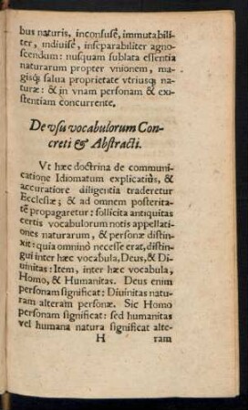 De usu vocabulorum Concreti Et Abstracti.