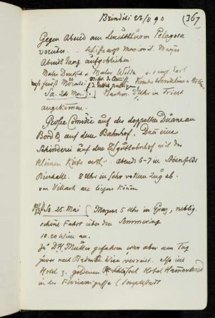 367r-369r 24.V.-27.V.1890 Triest - Wien - Straßburg