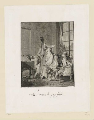 L'Accord parfait, Blatt 8 der Folge "Suites d'Estampes pour servier a l'Histoire du Costume en France dans le Dix-Huitième Siècle"