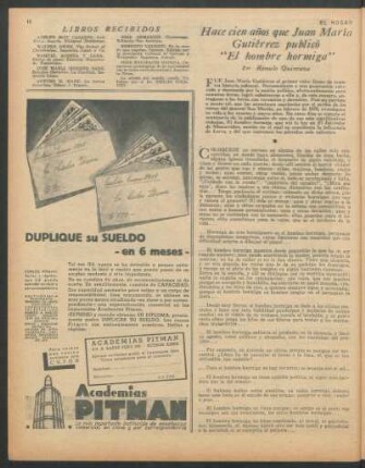 Hace cien años que Juan María Gutiérrez publicó "El hombre hormiga"