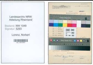Entnazifizierung Norbert Lorenz , geb. 09.12.1894 ()