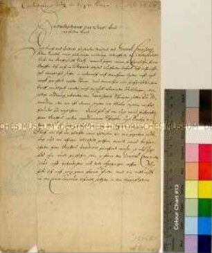 Schreiben von Carl Gustav Wrangel Graf zu Salmis an Jobst Günther Graf von Barby betreffend Kontributionszahlungen der Grafschaft Barby in Sachsen