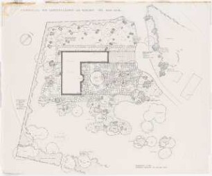 Garten Koch, Oelsnitz: Lageplan mit Pflanzplan 1:100