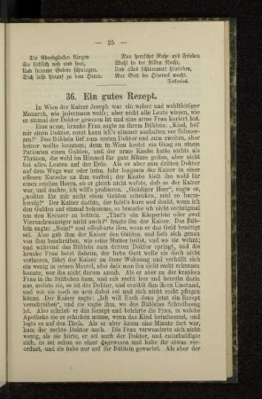 36. Ein gutes Rezept.