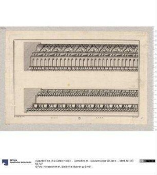 (14) Cahier 18 (S): ... Corniches et ... Moulures pour Meubles ...
