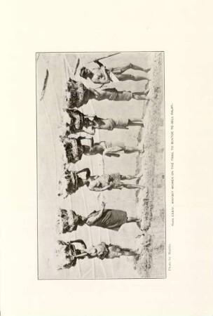Plate CXXIV. Mayinit women on the trail to Bontoc to sell palay