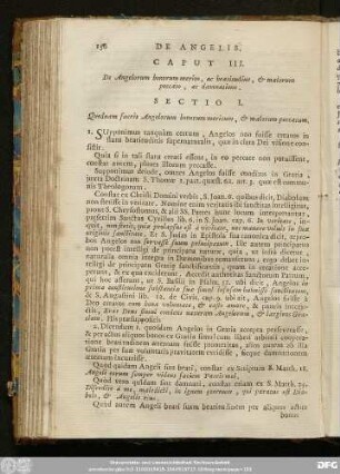 Sectio I. Quodnam fueris Angelorum bonorum meritum, & malorum peccatum.