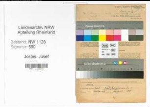 Entnazifizierung Josef Jostes , geb. 01.06.1920 (Polizist)