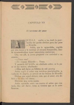Capítulo XX [bis] - El heroísmo del amor