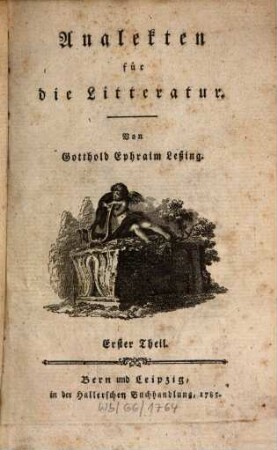 Analekten für die Litteratur, 1