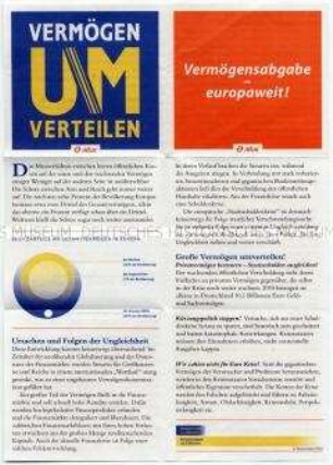 Schrift von "attac" zum bundesweiten Aktionstag "Umfairteilen - Reichtum versteuern!"