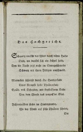 Das Hochgericht.