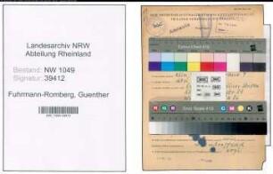 Entnazifizierung Guenther Fuhrmann-Romberg , geb. 10.03.1921 (Ansager)