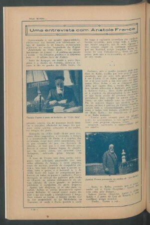 Uma entrevista com Anatole France
