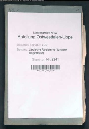 Errichtung einer Handelskammer für Lippe