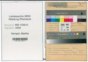 Entnazifizierung Martha Hempel , geb. 17.05.1898 ()