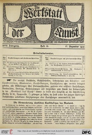 17: Die Abwanderung deutschen Kunstbesitzes ins Ausland