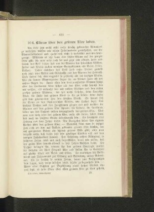 104. Etwas über den grünen Klee loben.