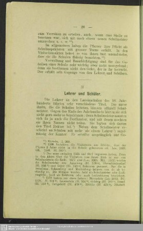 II. Lehrer und Schüler