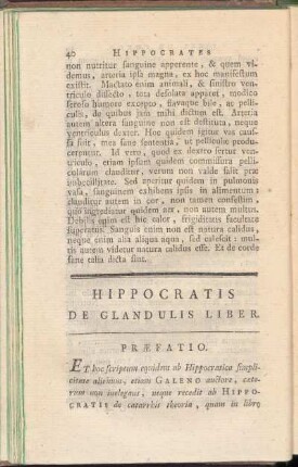 Hippocratis De Glandulis Liber