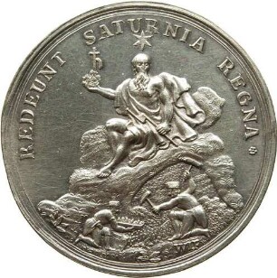 Kurprinz Friedrich August und Erzherzogin Maria Josepha von Österreich - Planetenfest des Saturn am 26. September anlässlich ihrer Vermählung (7. Planetenmedaille)