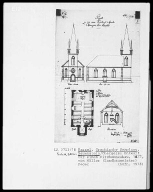 Entwurf für einen Kirchenneubau in Saasen-Neuenstein