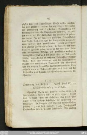 §. 41. Abdankung des Kaisers. — Papst Paul IV. — Kirchenversammlung zu Trident.