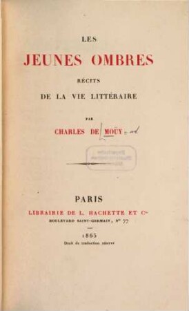 Les jeunes ombres : Récits de la vie littéraire