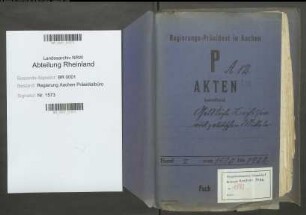Geldliche Beihilfen aus politischen Mitteln. Bd. 1