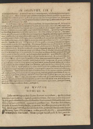 De Nuptiis. Titulus X.