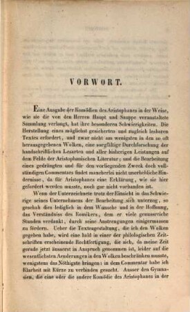 Ausgewählte Komödien des Aristophanes, 1. Die Wolken