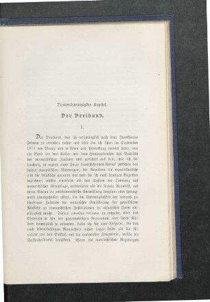 Neunundzwanzigstes Kapitel. Der Dreibund