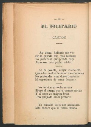 El solitario : Canción