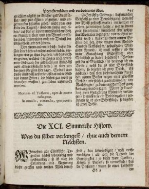 Die XCI. Sinnreiche History. - Die C. Sinnreiche History.